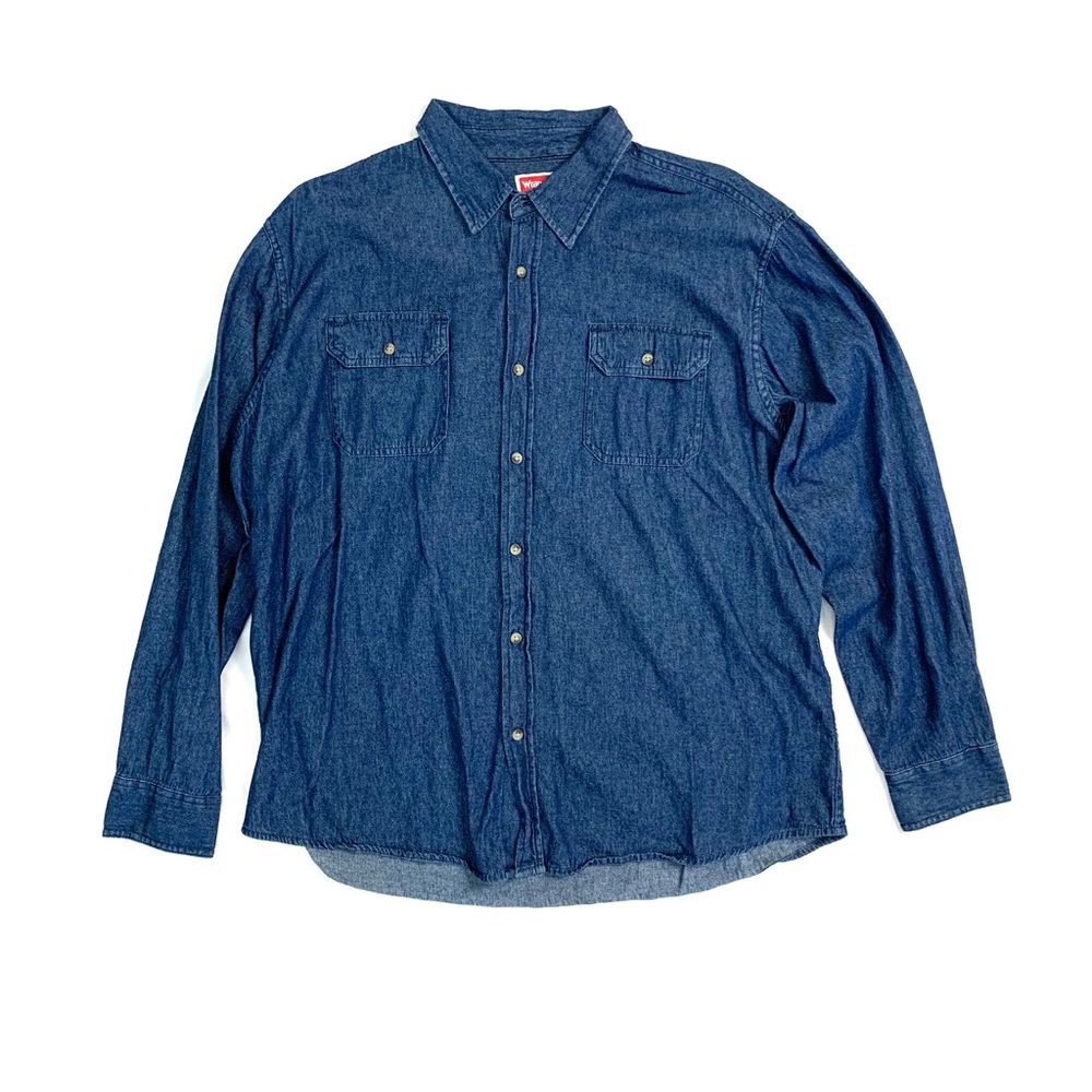 Vintage Wrangler Denim Button Up Shirt Men’s XL